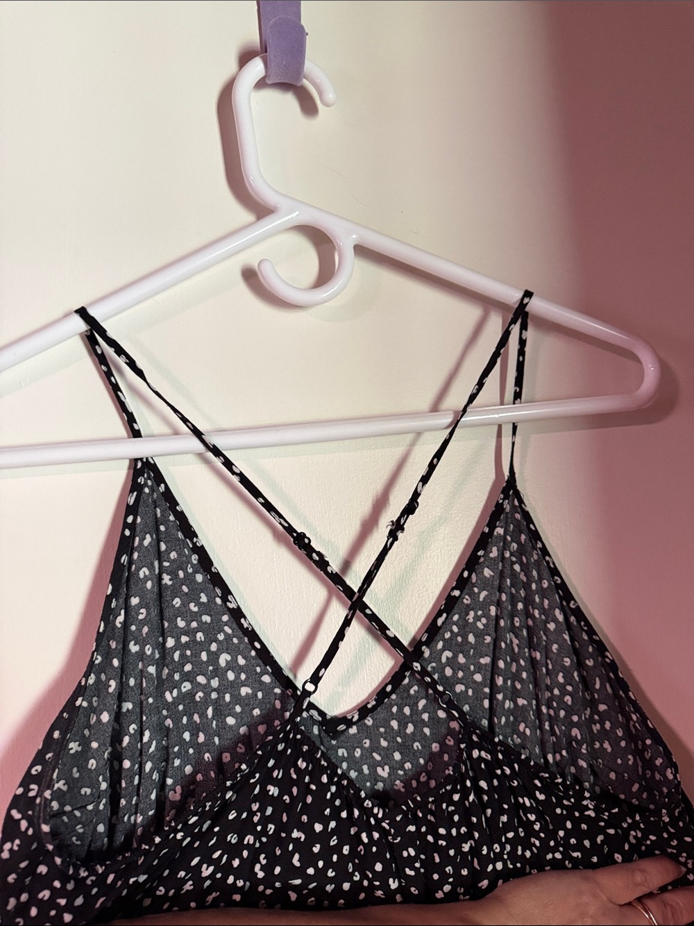 Old Navy Black Maxi Dress with White Dot Print - Picture 2 of 6